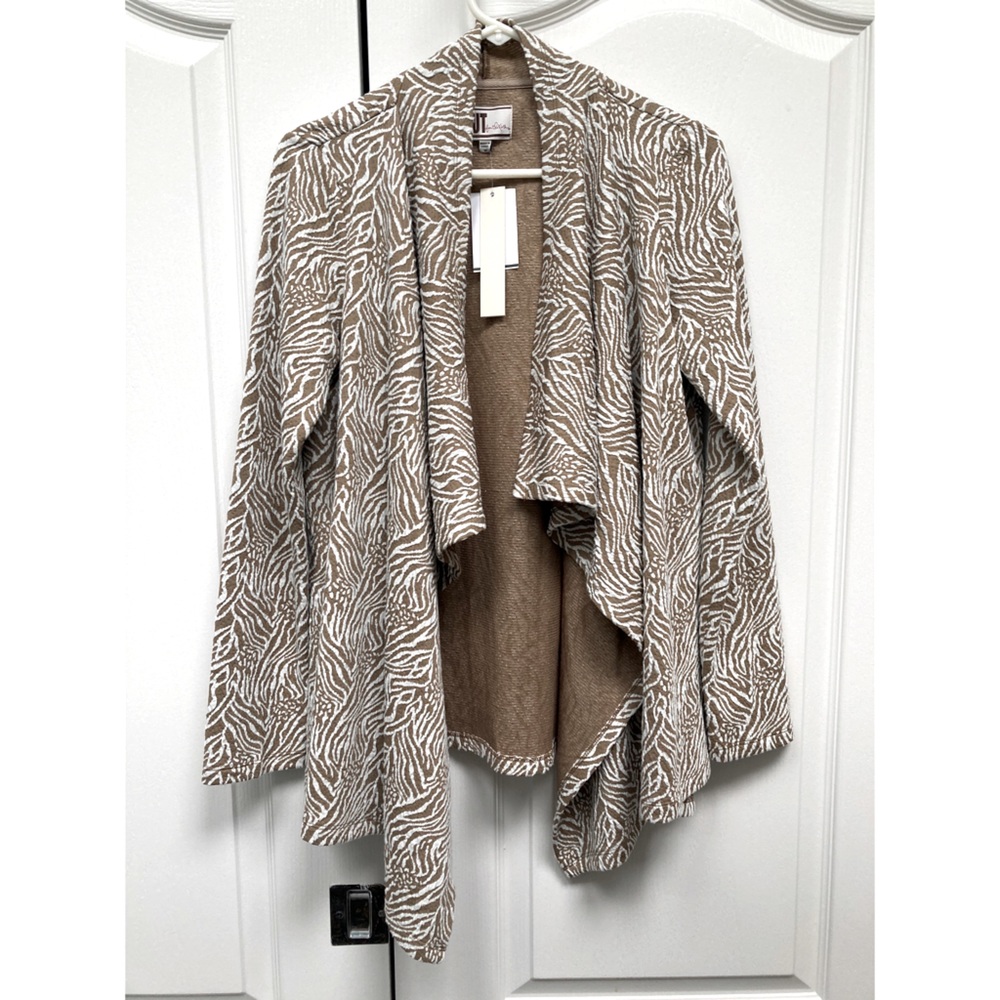 Tan animal print jacket
